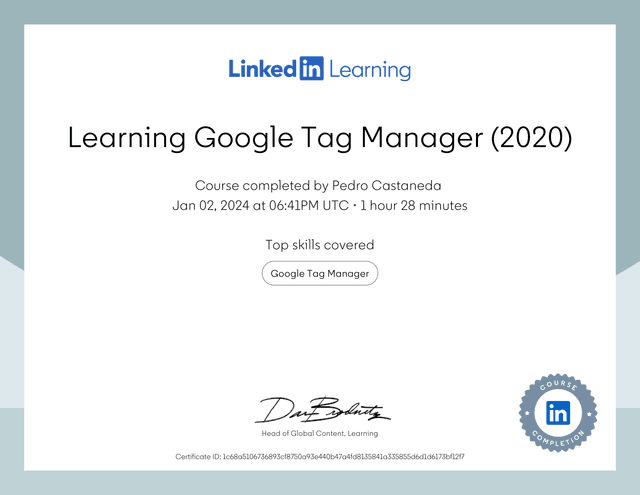 Google Tag Manager certification