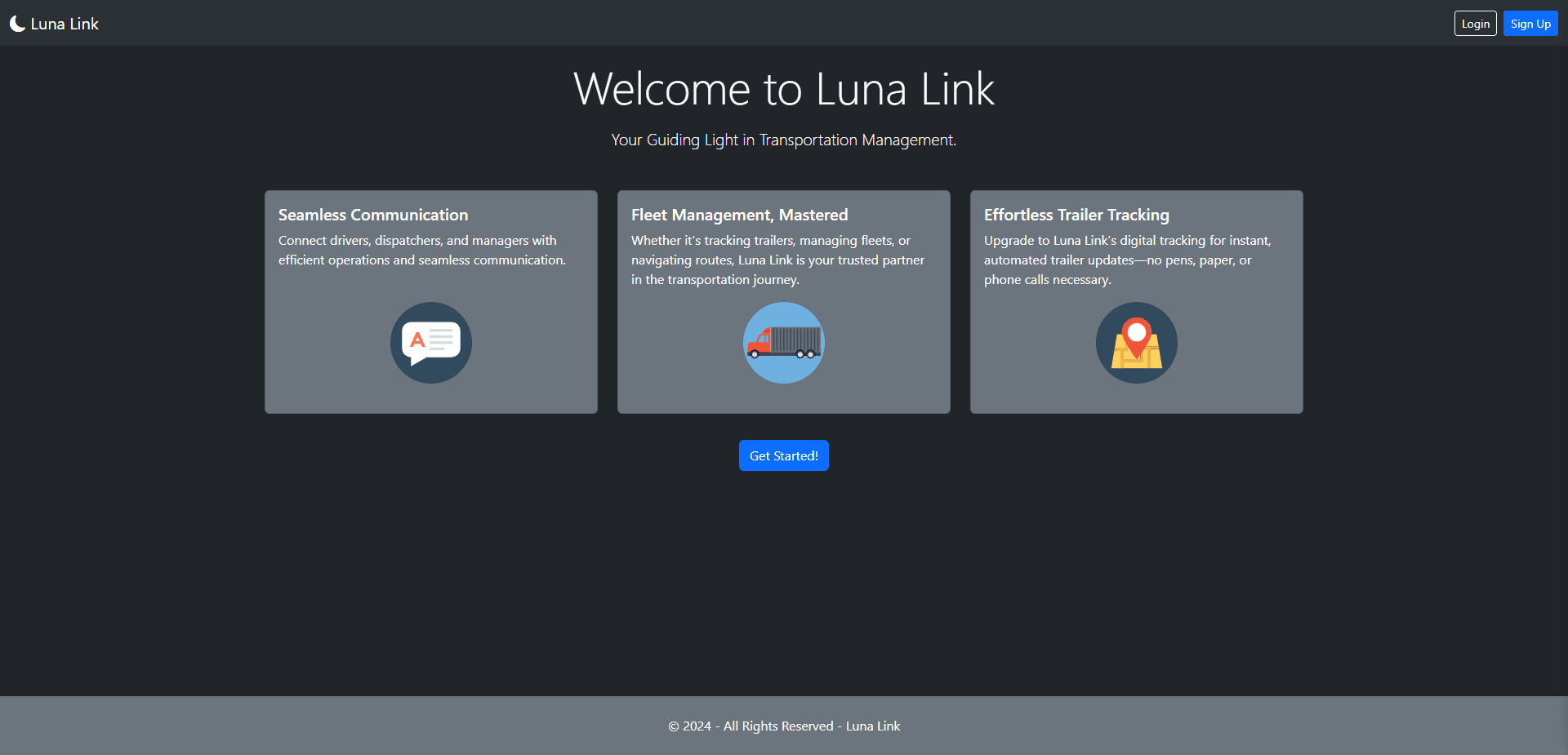 Luna Link home page