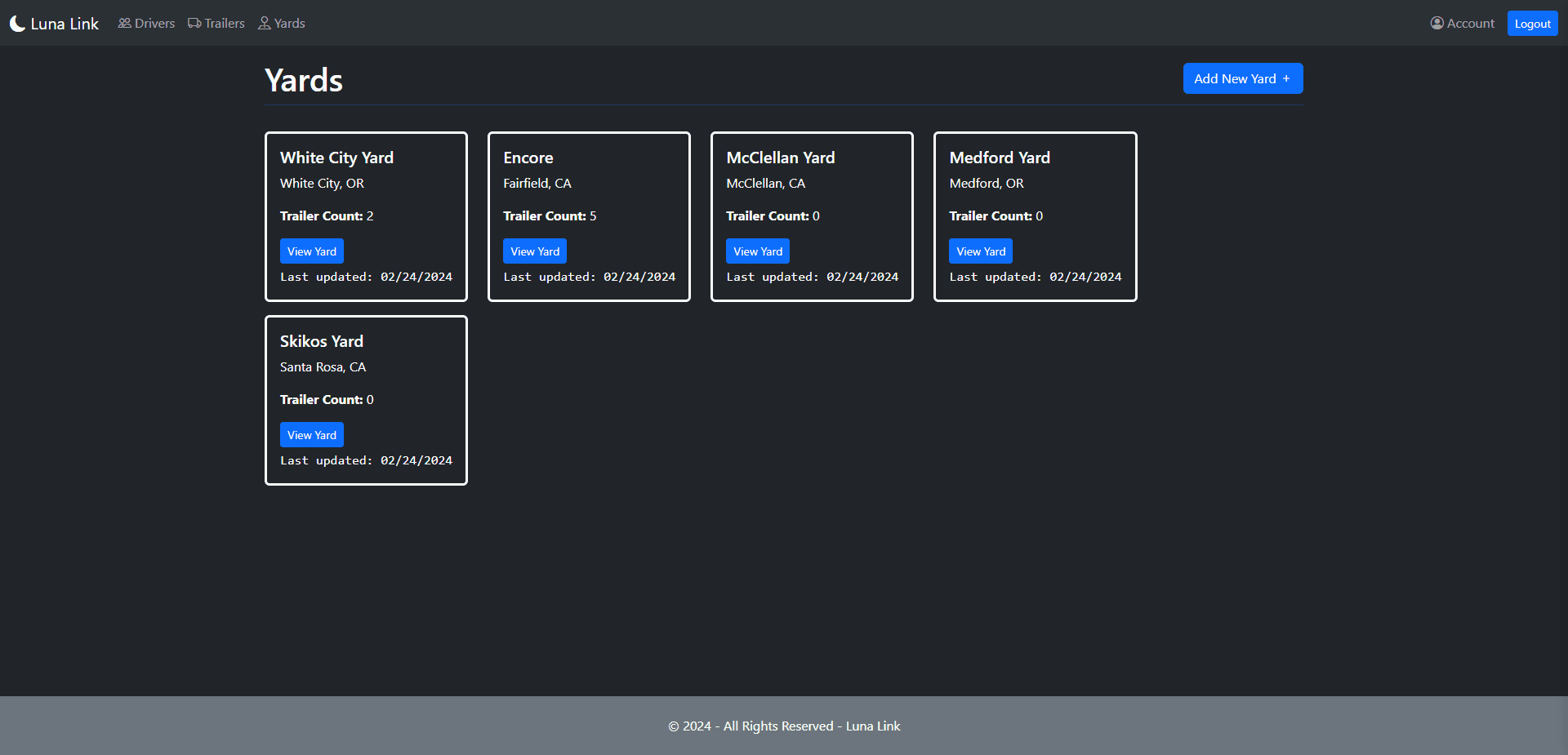 Luna Link yards page