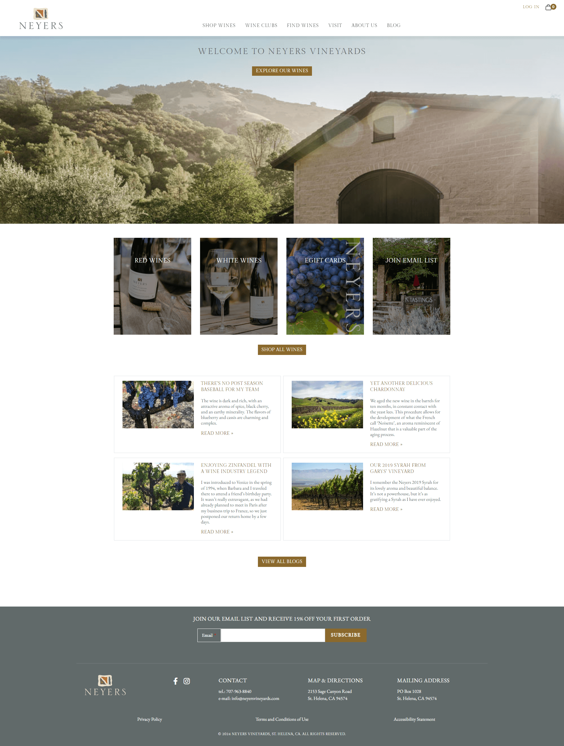 Neyers Vineyards home page