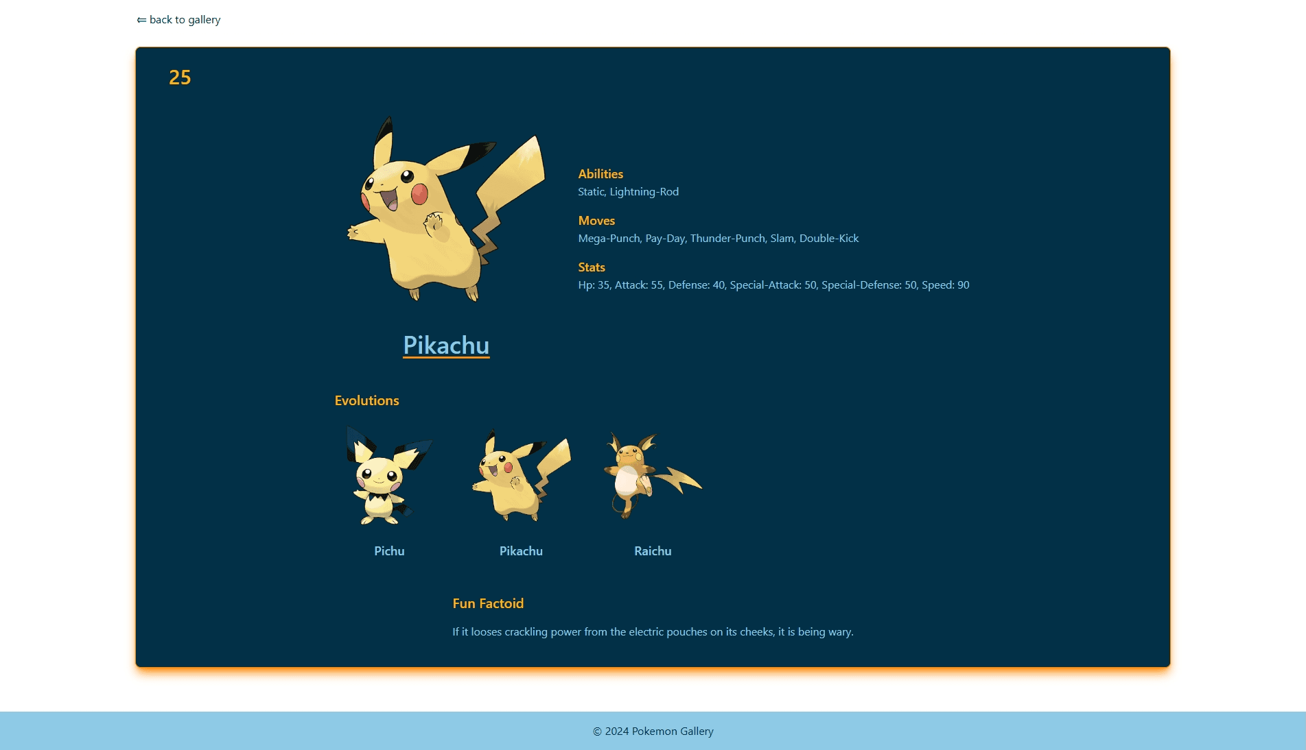 Pokedex details page light mode